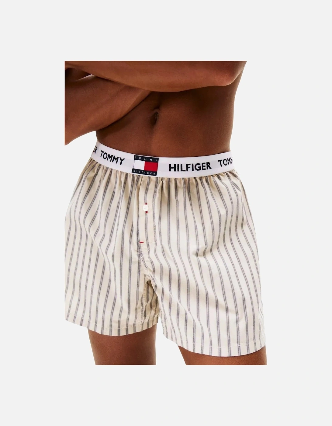 TH Heritage Stripe Woven Boxer Shorts, Stone/blue