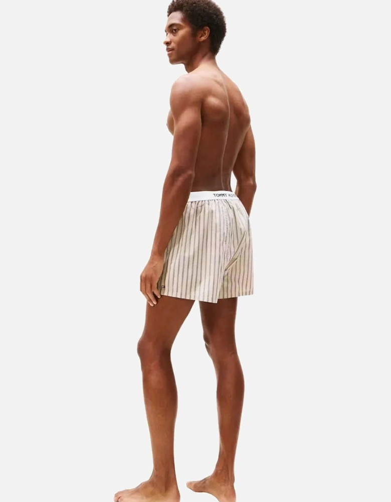 TH Heritage Stripe Woven Boxer Shorts, Stone/blue