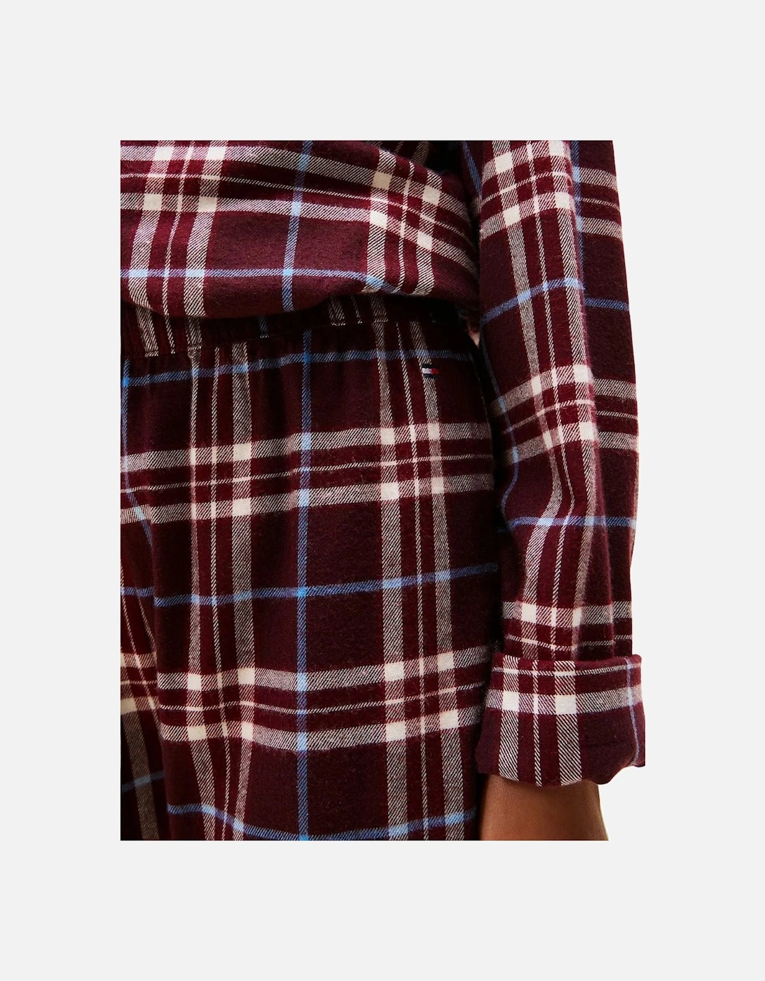 Kids Tartan Flannel Pyjama Gift Set, Burgundy