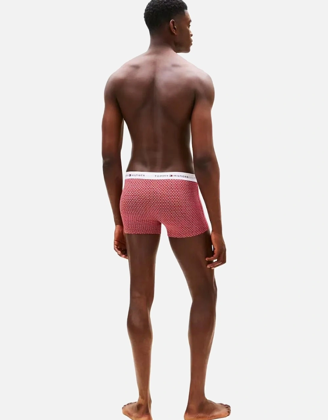 3-Pack Signature Cotton Flag DNA Print Boxer Trunks, Red/Green/Blue