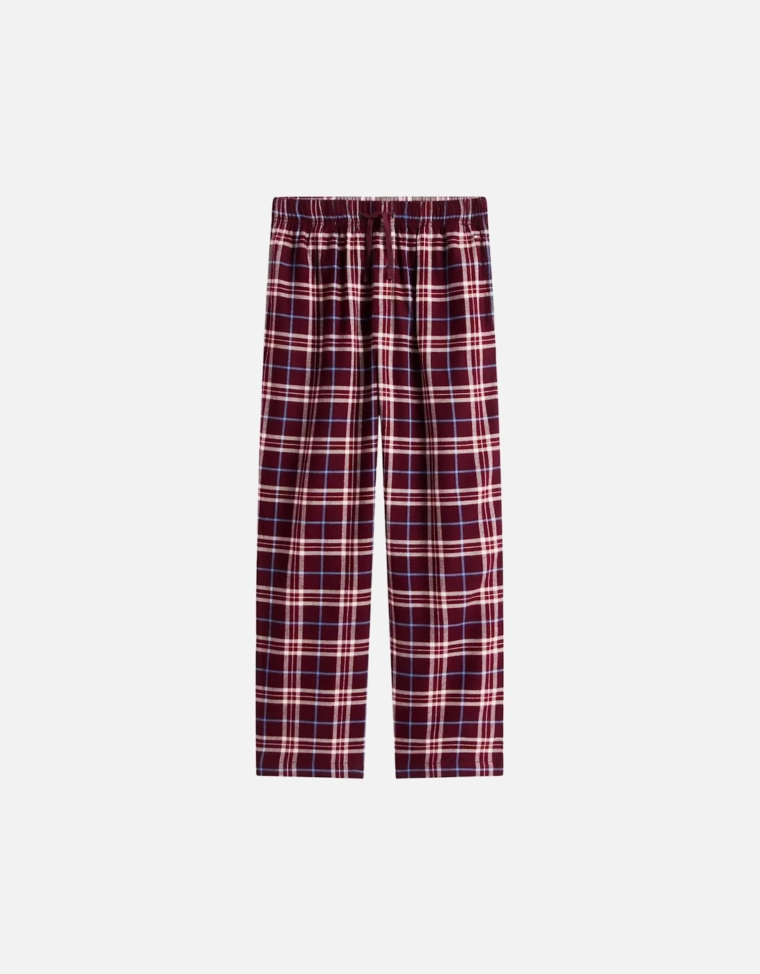 Tartan Flannel Pyjamas Gift Set, Burgundy