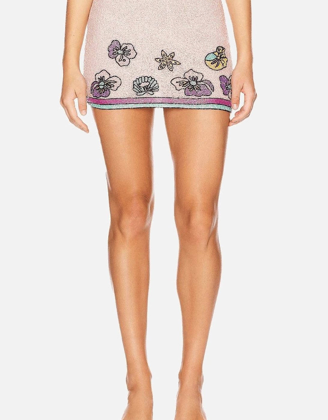Tallulah Crystal Co-Ord Mini Skirt Multi Colour