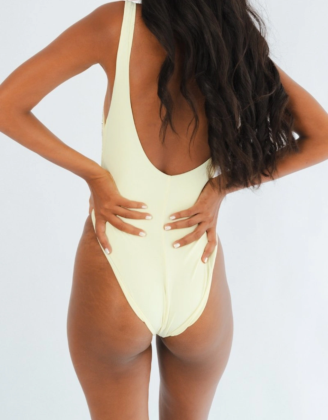 Orca Hand Beaded Yellow Swimsuit