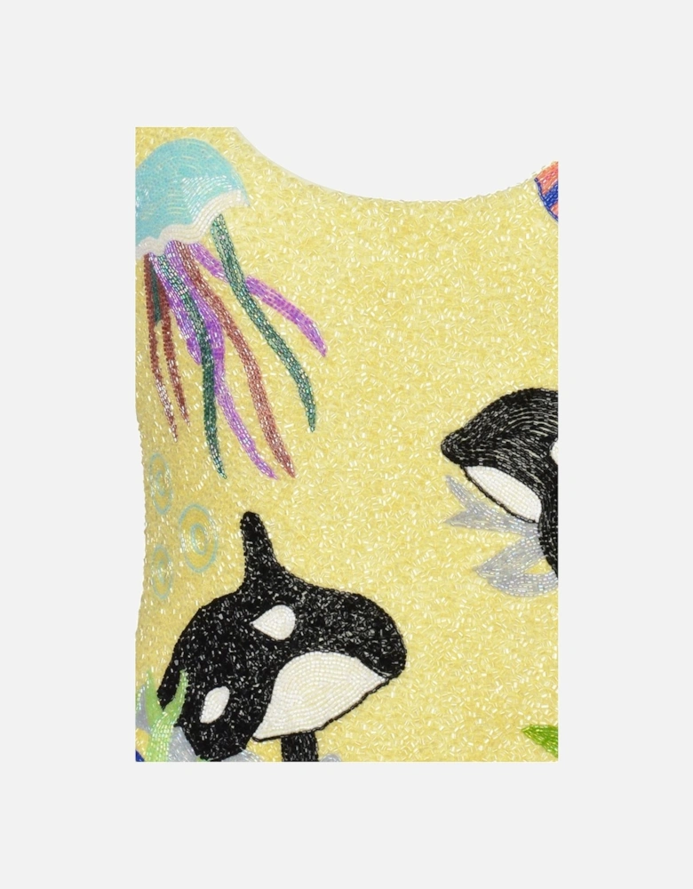 Orca Hand Beaded Yellow Swimsuit