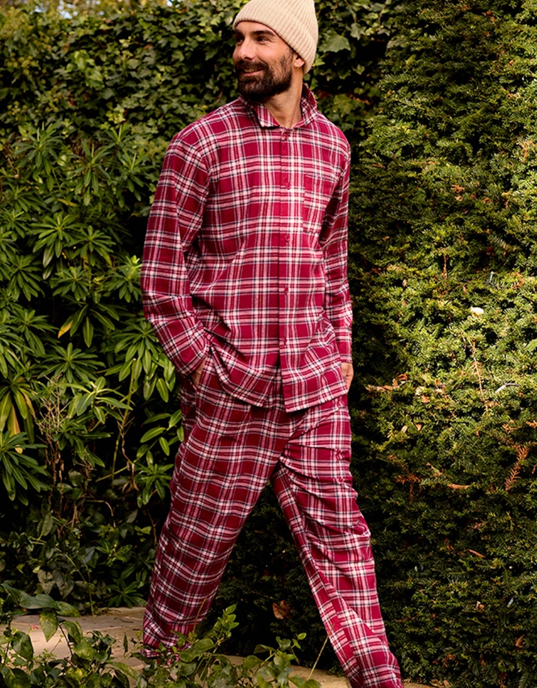 Plaid Pyjamas in Bordeaux