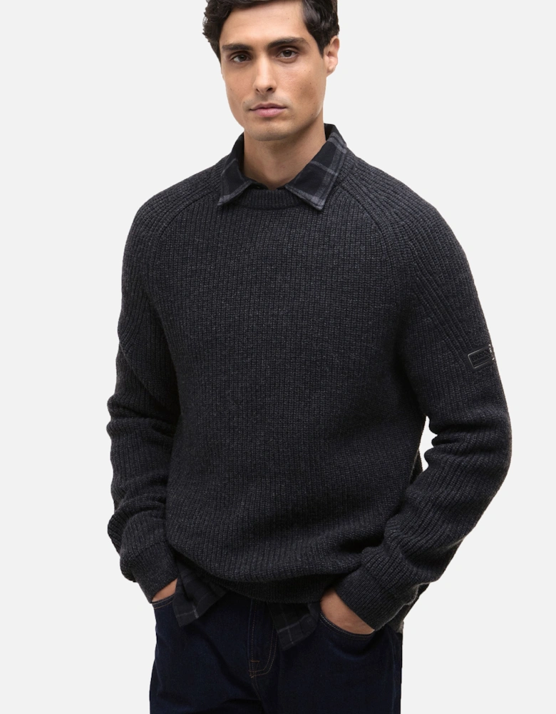 CHESTER CREW KNITTED JUMPER CHARCOAL