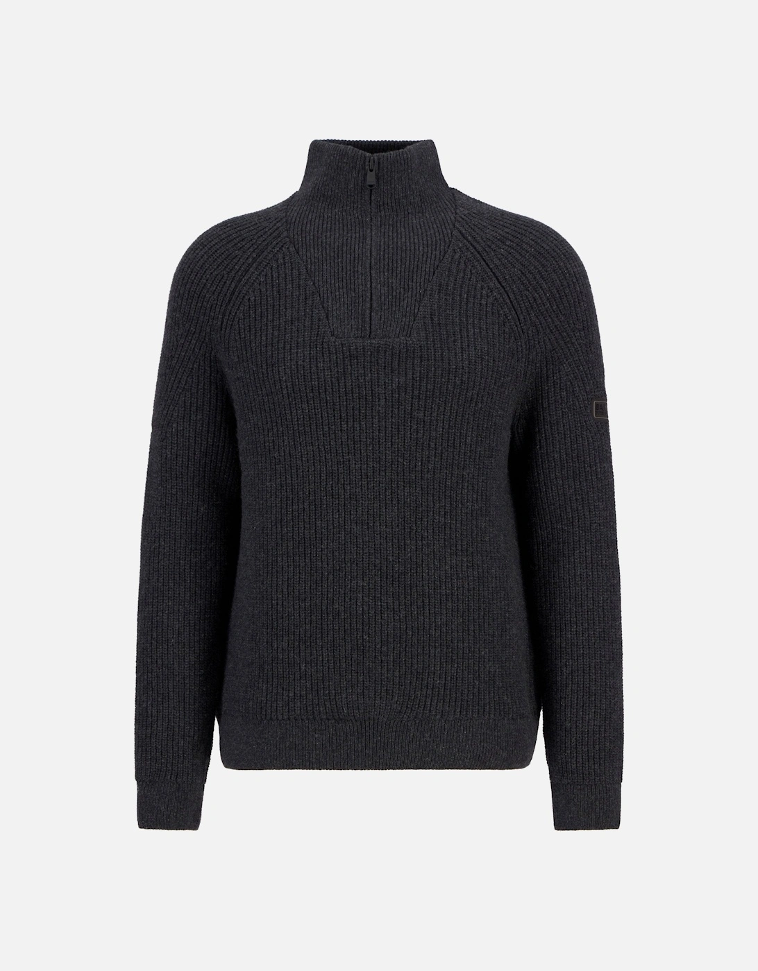 CHESTER FUNNEL KNITTED JUMPER CHARCOAL, 5 of 4