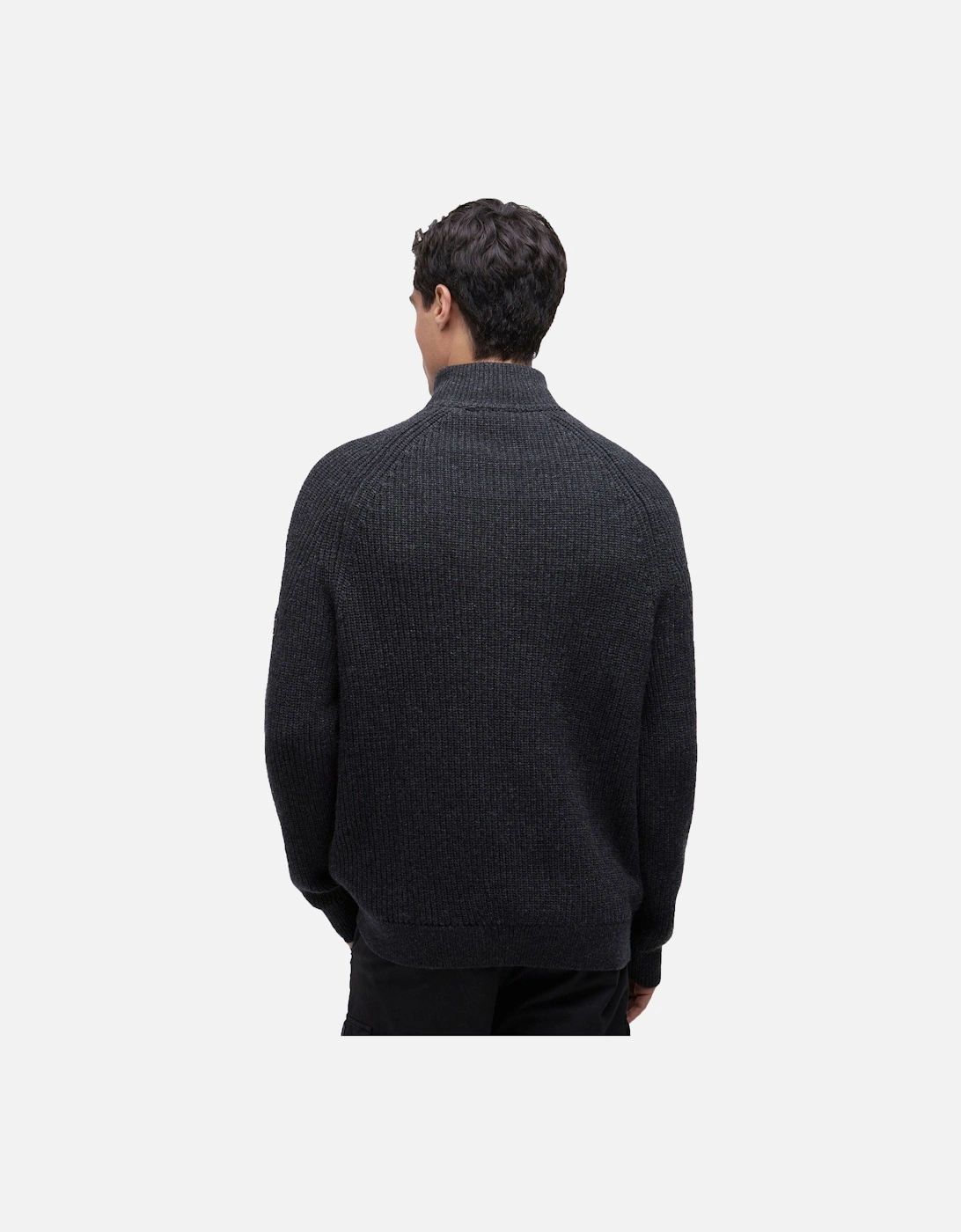 CHESTER FUNNEL KNITTED JUMPER CHARCOAL