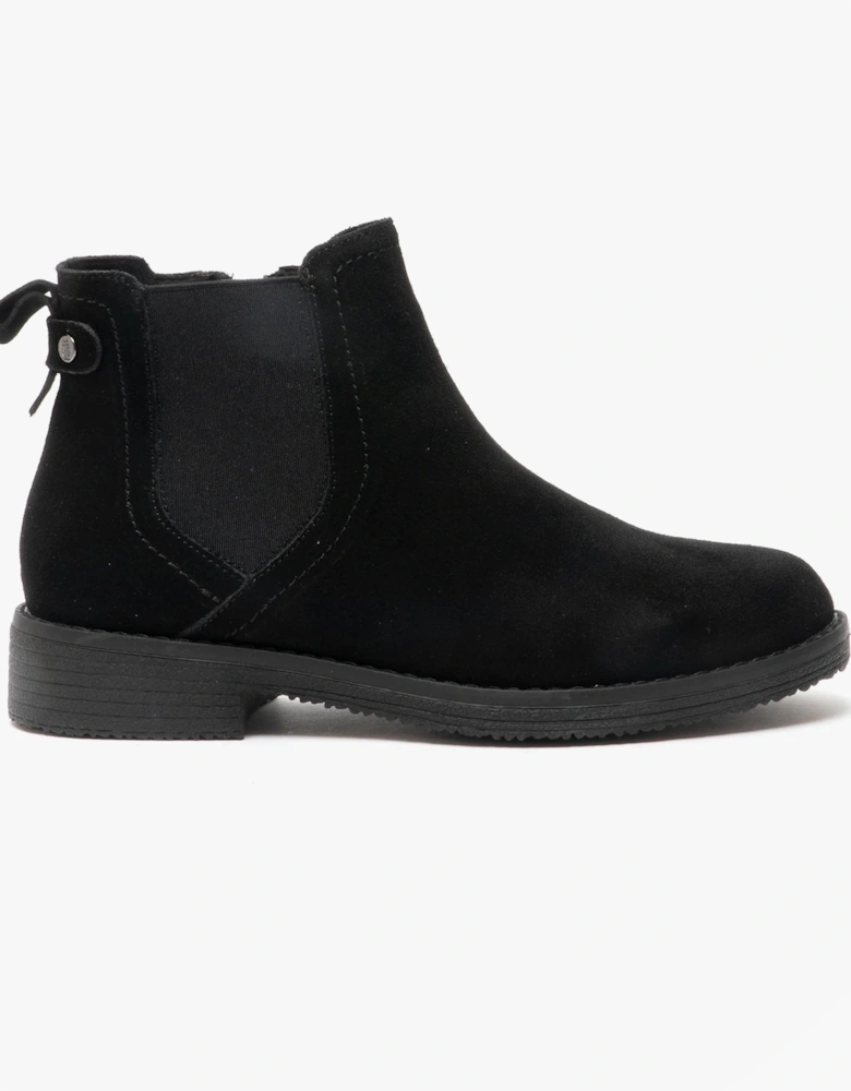 MADDY Womens Suede Ankle Boot Black