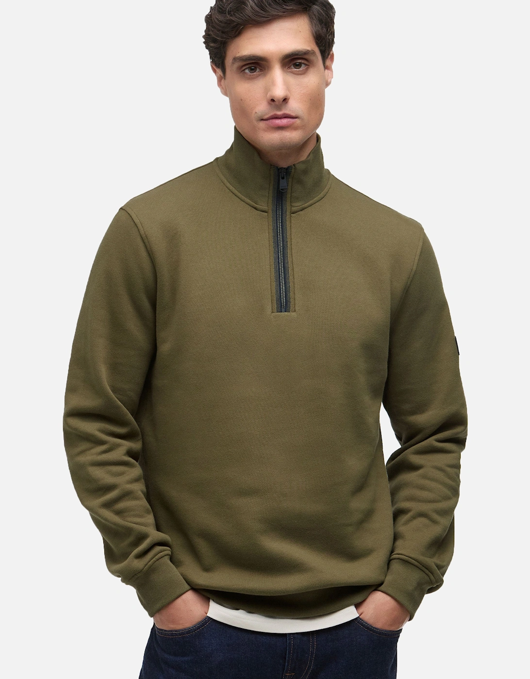 RUFFORTH HALF ZIP LIGHT SAGE