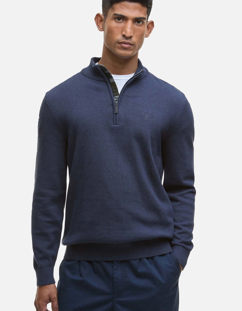 AVOCH HALF ZIP NAVY MARL
