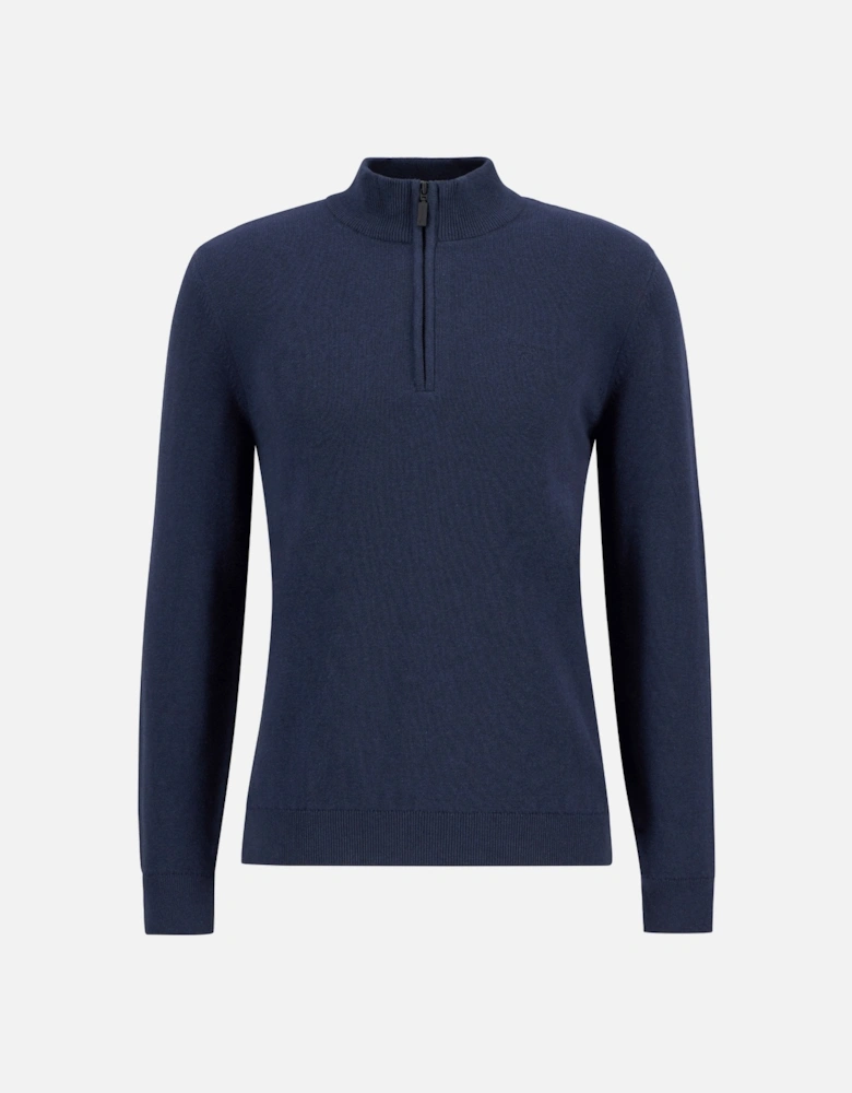 AVOCH HALF ZIP NAVY MARL