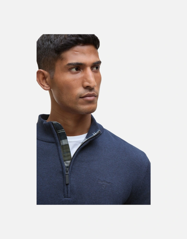 AVOCH HALF ZIP NAVY MARL