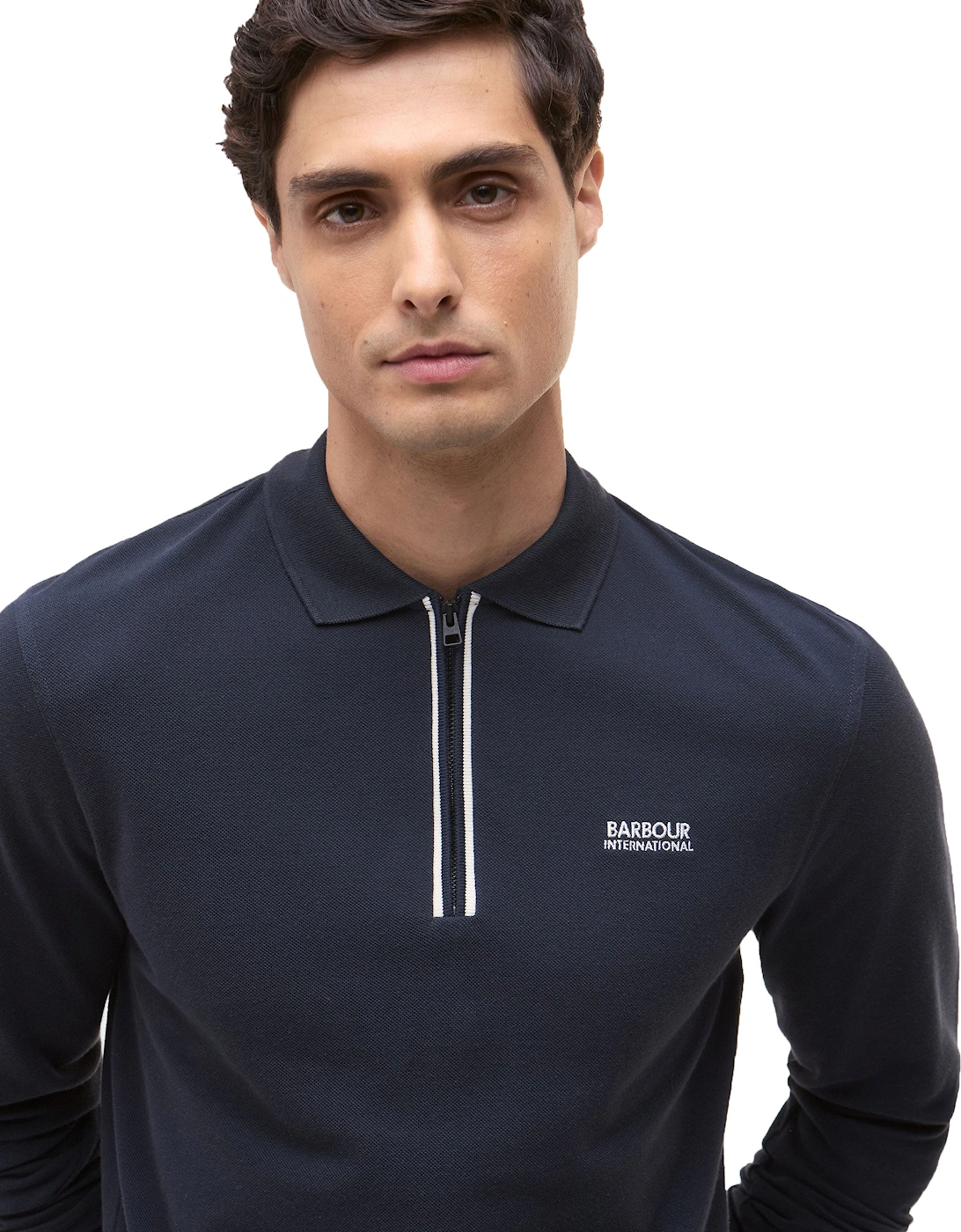 MARSHALL LONG SLEEVE POLO NAVY