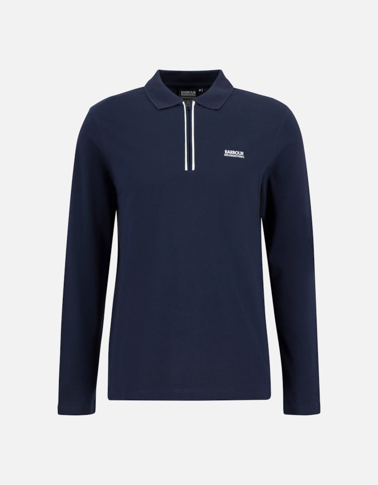 MARSHALL LONG SLEEVE POLO NAVY