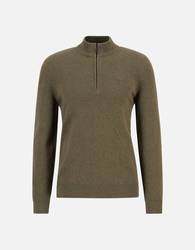 AVOCH HALF ZIP OLIVE MARL