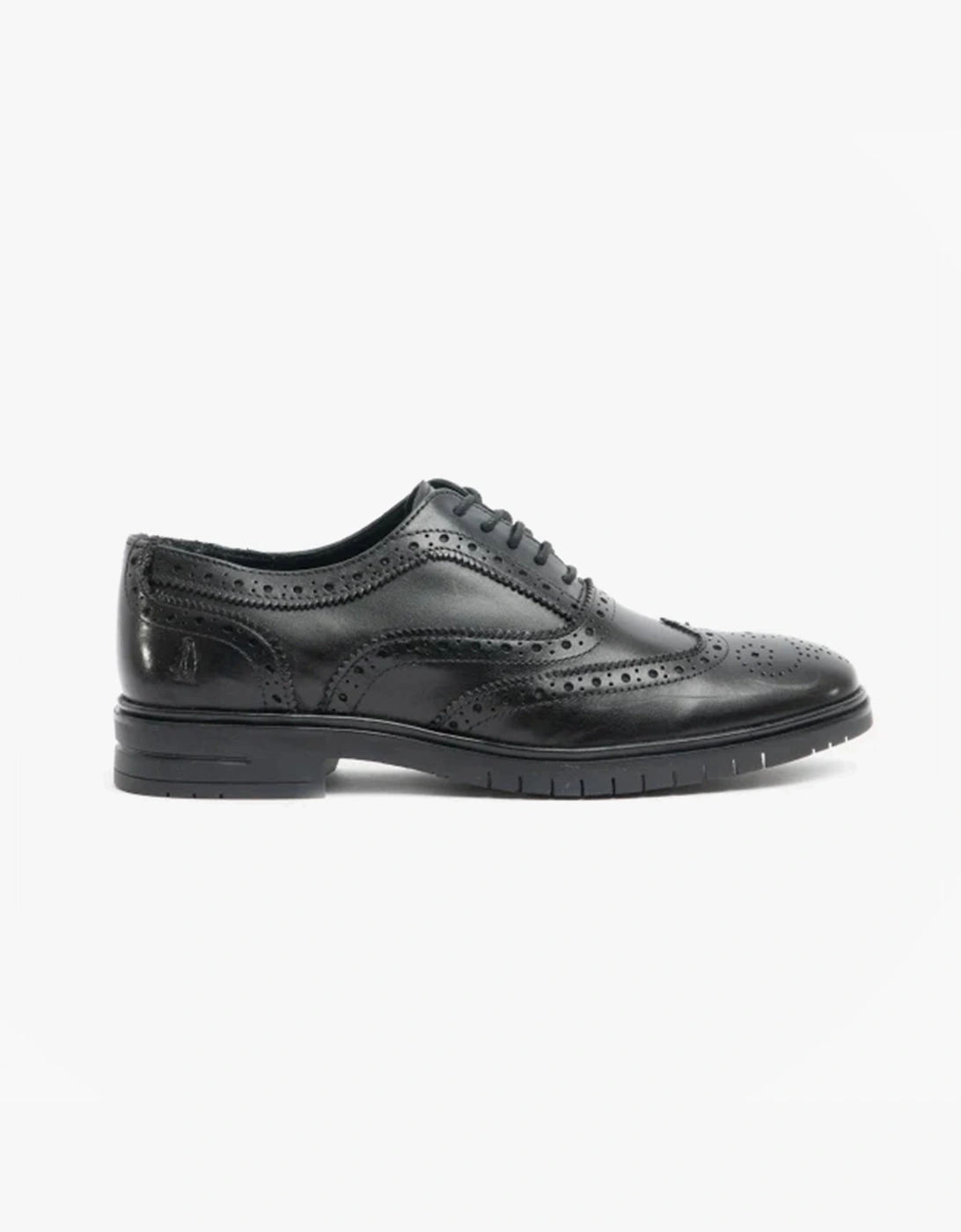 Hush Puppies Men's Black Santiago Leather Oxford Brogue Shoes - Size: 11