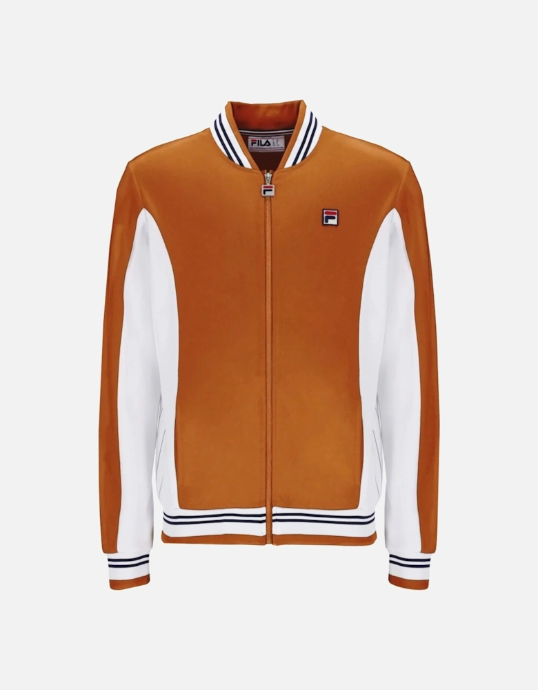 Settanta Baseball Track Top Jacket Pumpkin Spice/Gardenia/Black