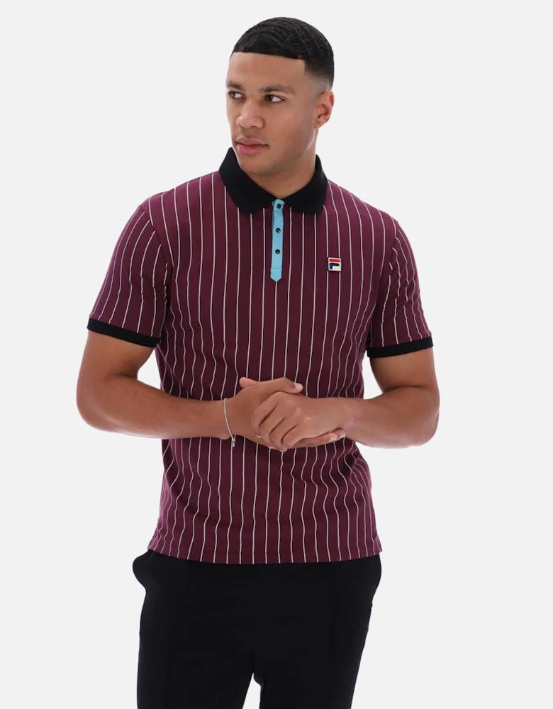 BB1 Classic Striped Polo Shirt Fig/Milky Blue/Gardenia/Black