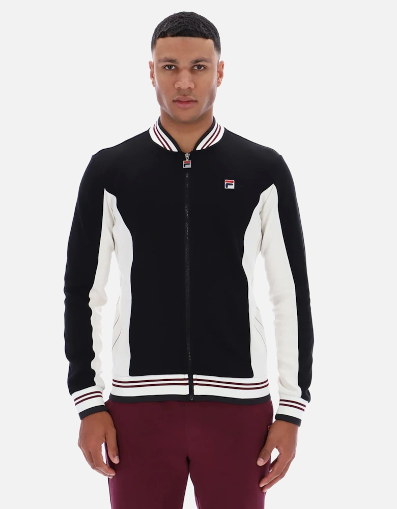 Settanta Baseball Track Top Jacket Black/Gardenia/Fig/Charcoal