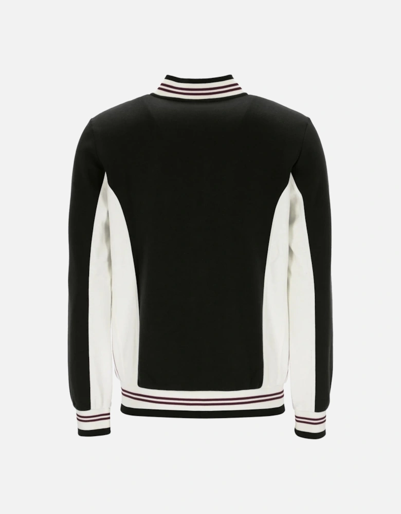 Settanta Baseball Track Top Jacket Black/Gardenia/Fig/Charcoal