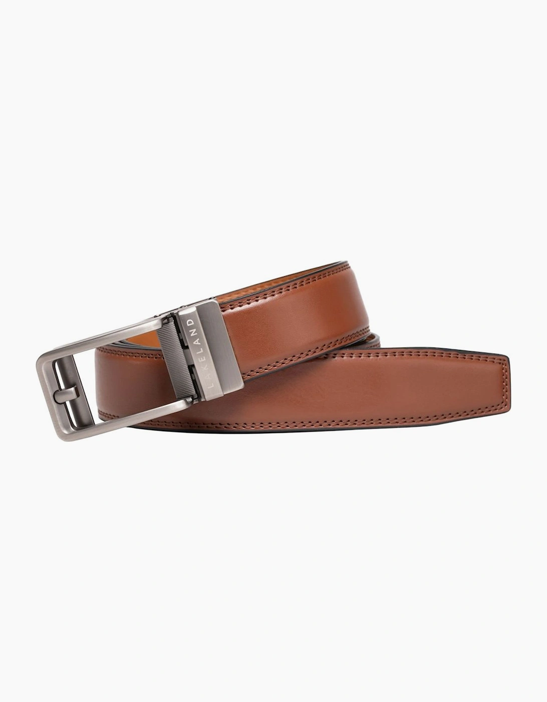 Lakeland Leather Unisex Brown Rigg Ratchet Belt - Size: One Size