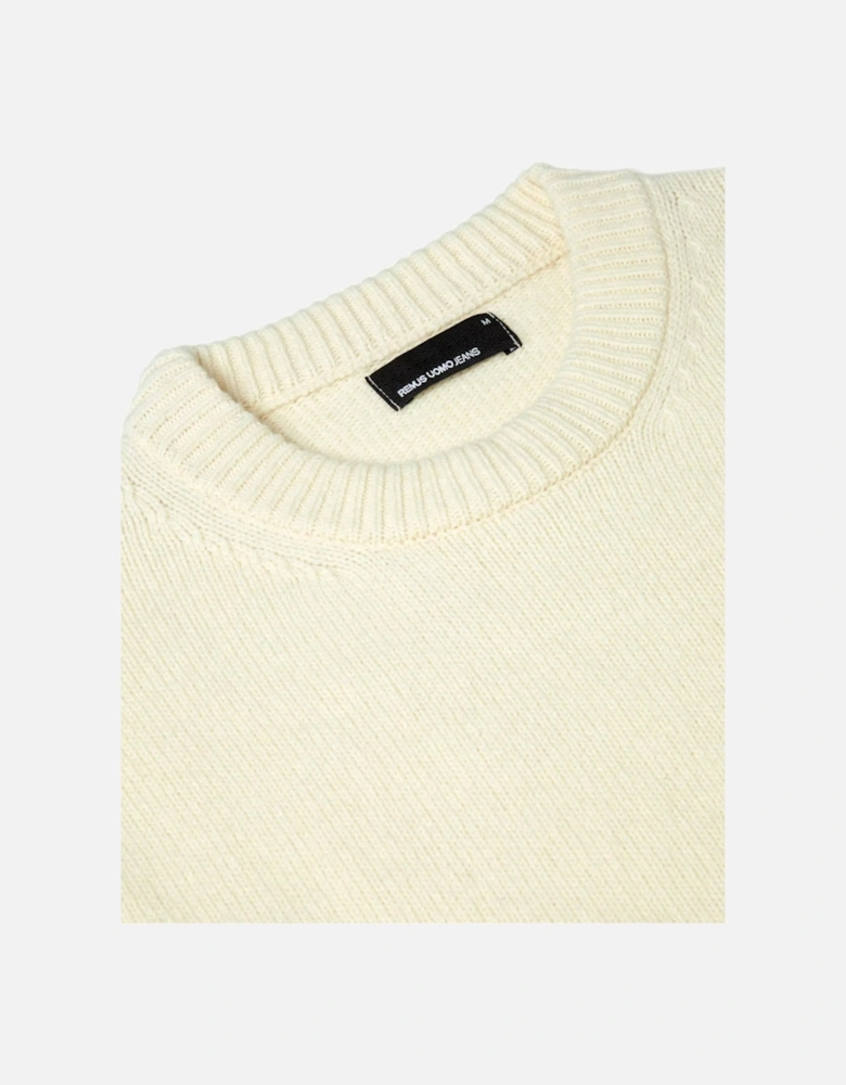 Crew Neck Long Sleeve Sweater Ecru