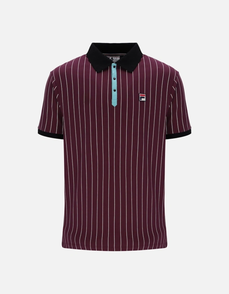 BB1 Classic Striped Polo Shirt Fig/Milky Blue/Gardenia/Black