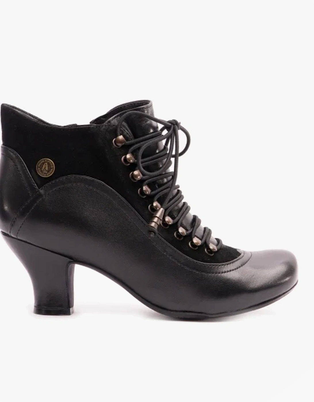 VIVIANNA Womens Leather Boots Black, 9 of 8