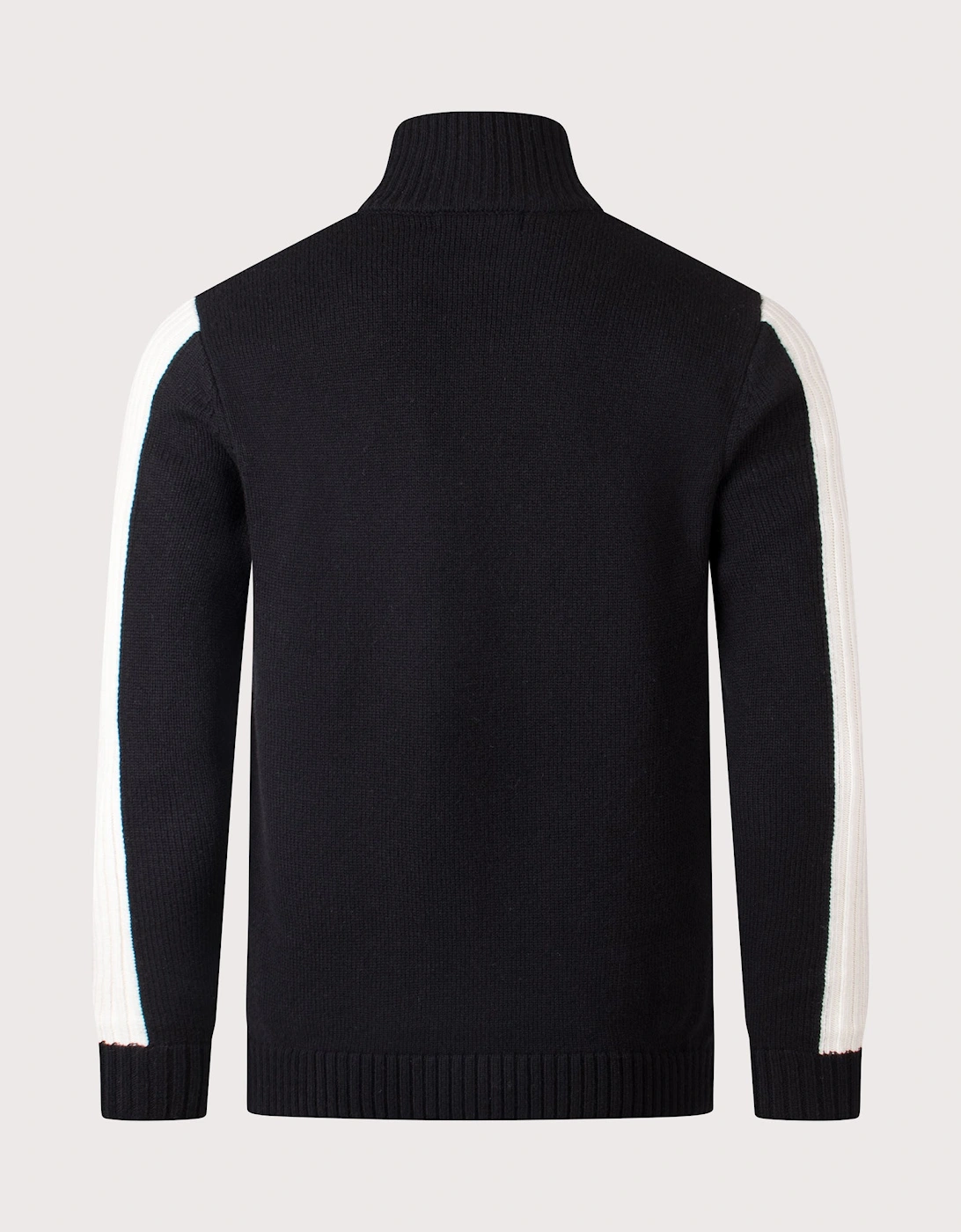 Ribbed Sleeve Quarter Zip Jumper