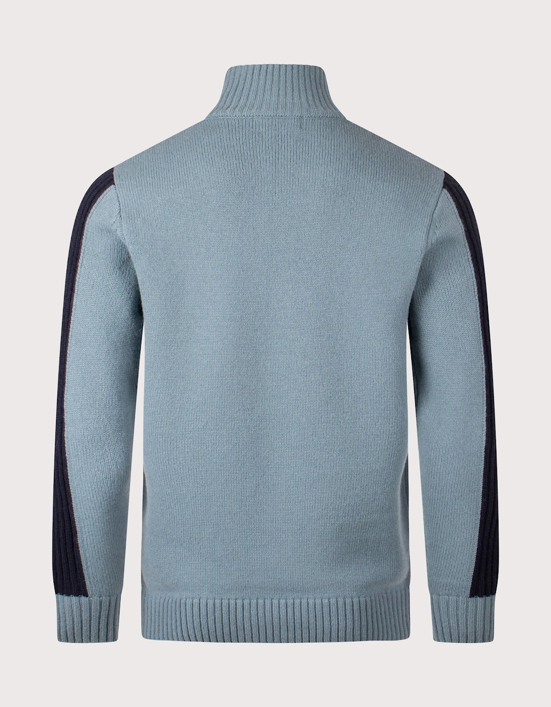 Ribbed Sleeve Quarter Zip Jumper