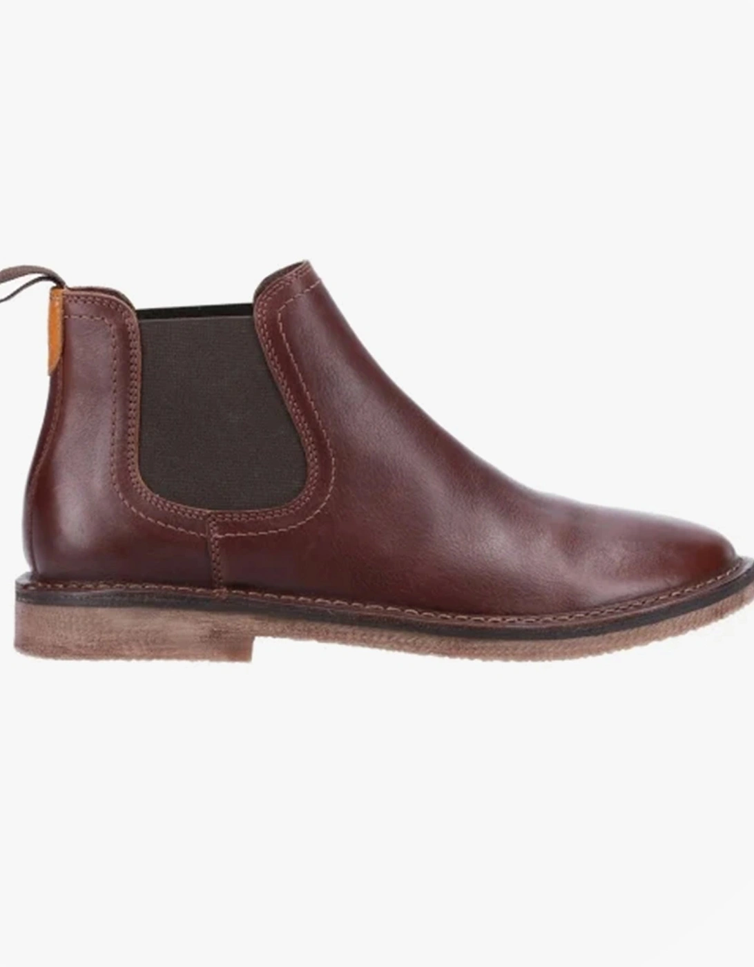 SHAUN Mens Leather Chelsea Boots Brown, 5 of 4