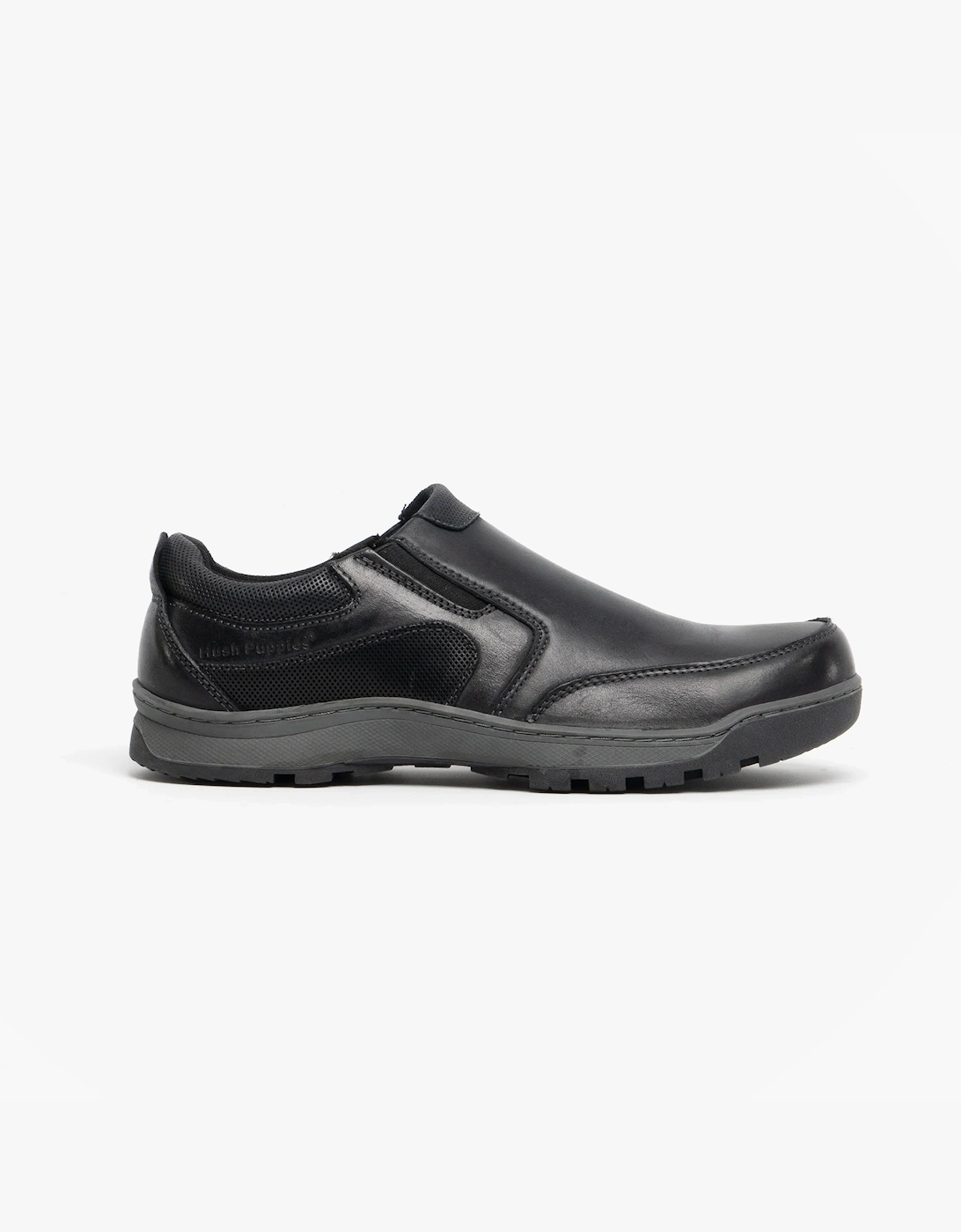 Hush Puppies Men's Black 'Jasper' Leather Slip On Shoes In | : Size 6 - Image 8