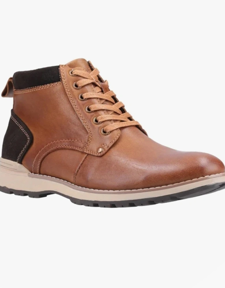 DEAN Mens Waxy Nubuck Chukka Boots Tan