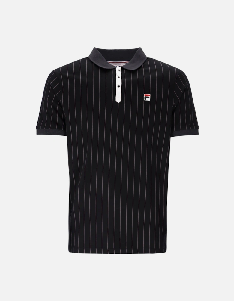 BB1 Classic Striped Polo Shirt Black/Gardenia/Fig/Charcoal