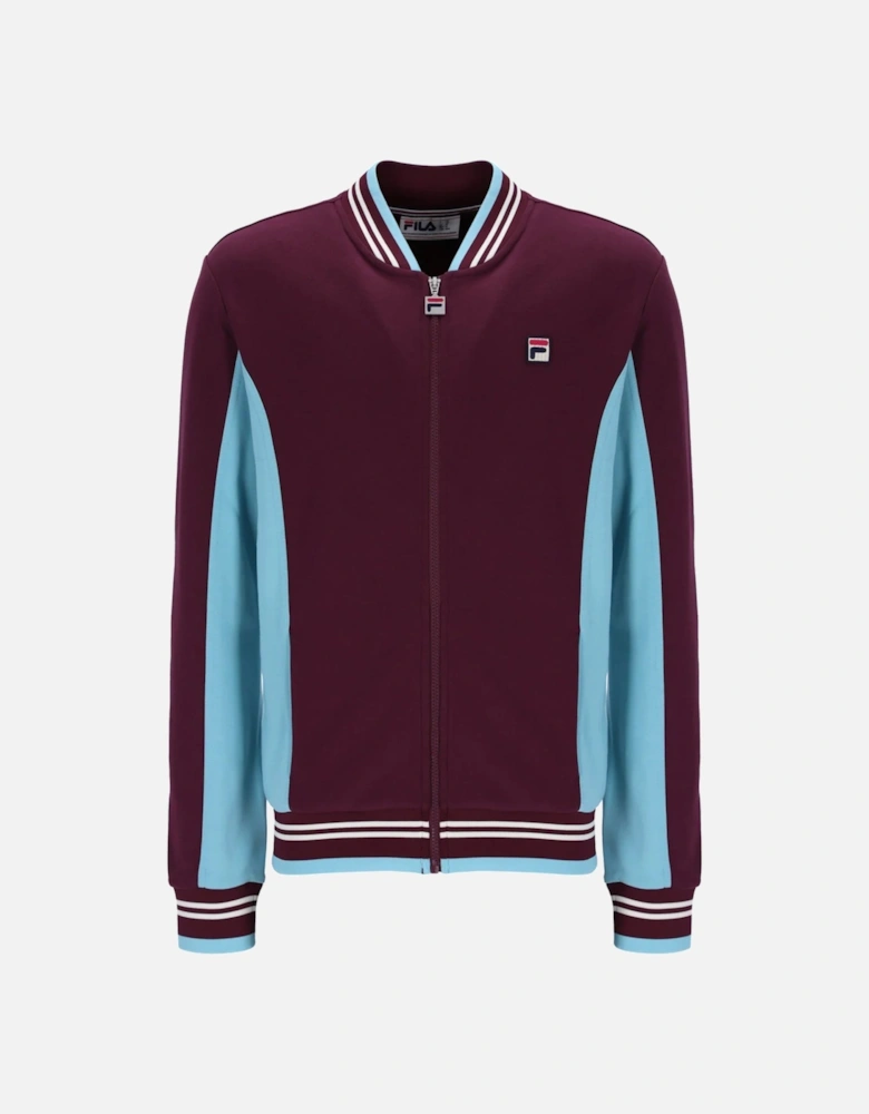 Settanta Baseball Track Top Jacket Fig/Milky Blue/Gardenia