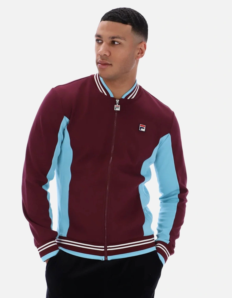 Settanta Baseball Track Top Jacket Fig/Milky Blue/Gardenia