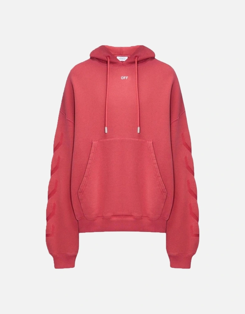 St Matthew Design Washed Hoodie in Red
