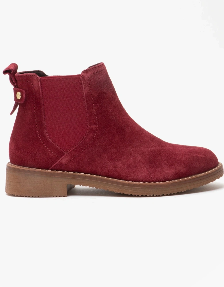 MADDY Womens Suede Ankle Boot Bordo
