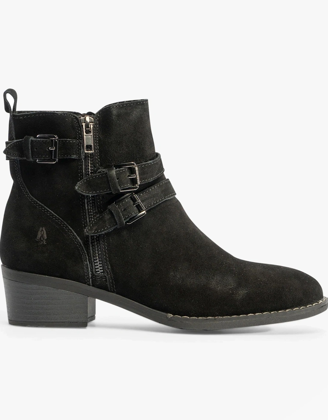 JENNA Womens Leather Ankle Boots Black, 5 of 4