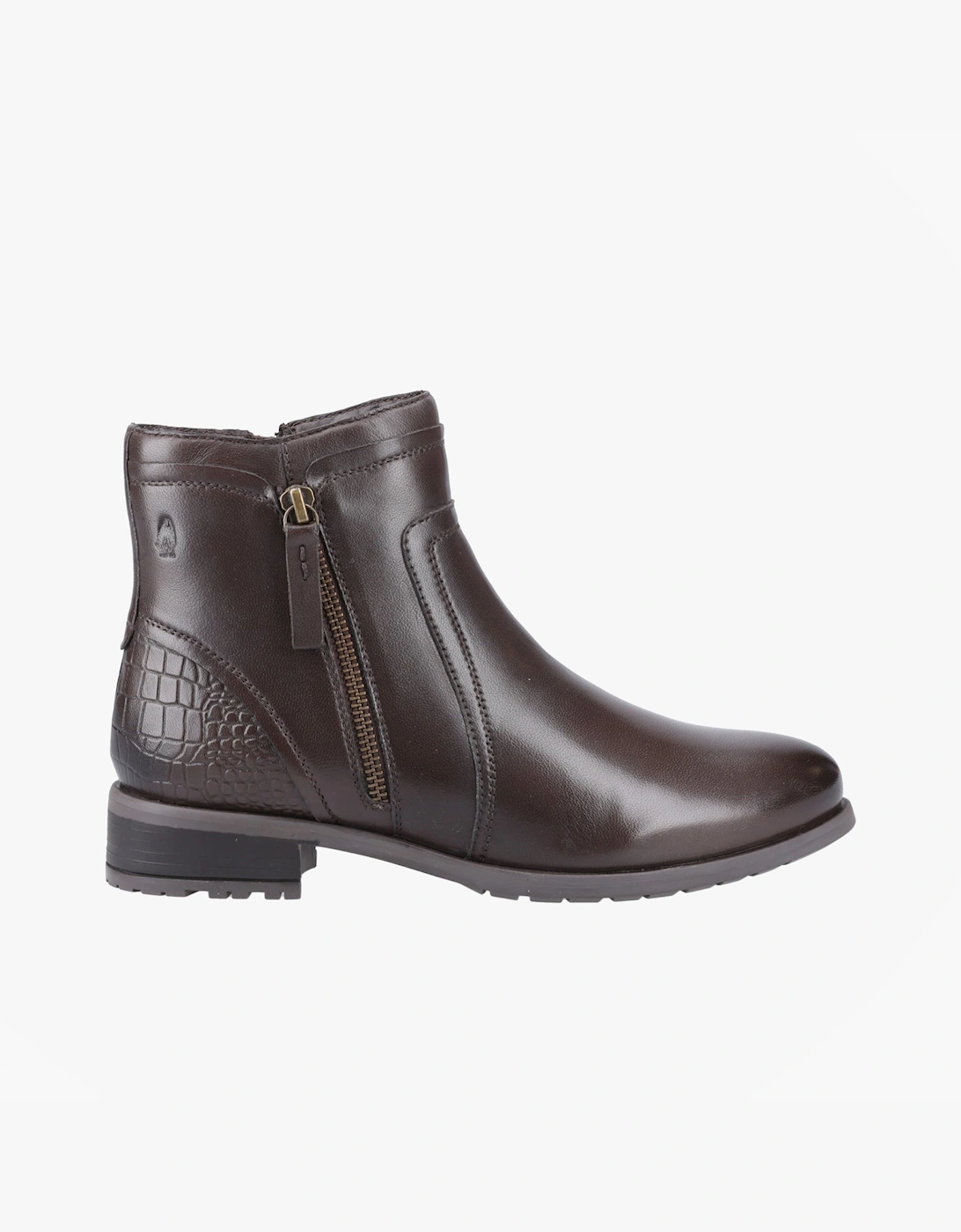 Hush Puppies Women's Hush Puppies SCARLETT Womens Leather Ankle Boots Brown