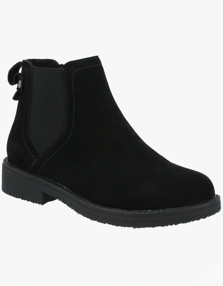 MADDY WIDE Womens Leather Chelsea Boots Black