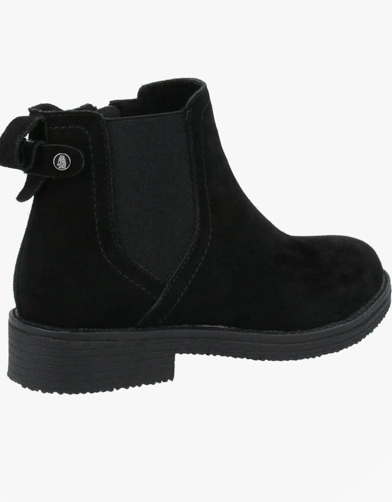 MADDY WIDE Womens Leather Chelsea Boots Black