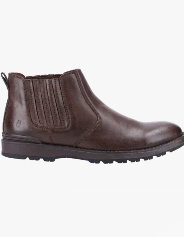 GARY Mens Leather Chelsea Boots Brown
