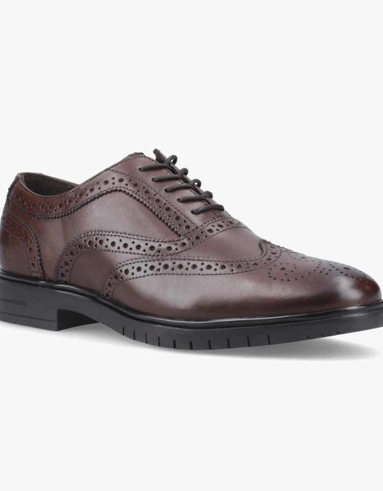 SANTIAGO Mens Brogue Shoes Brown