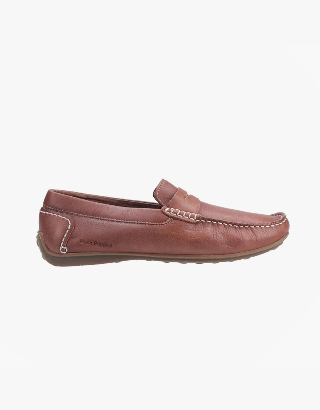 Hush Puppies Men's Hush Puppies ROSCOE Mens Nubuck Loafers Brown