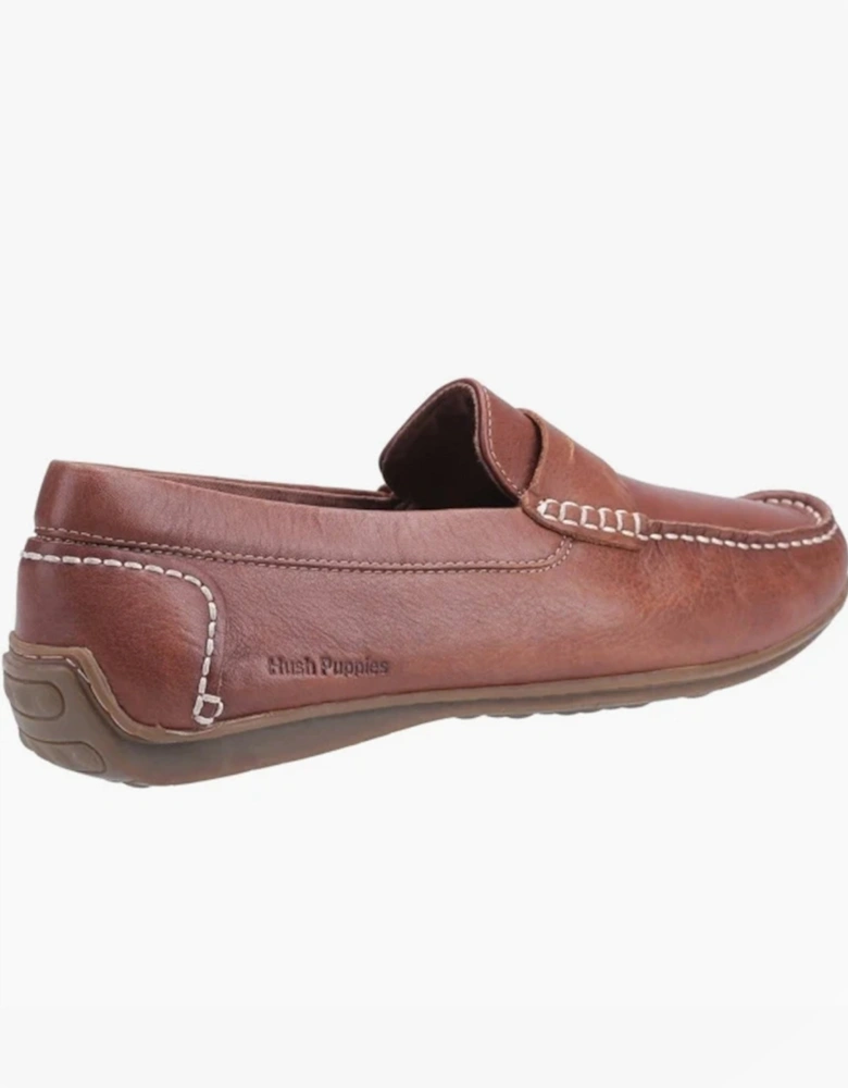 ROSCOE Mens Nubuck Loafers Brown