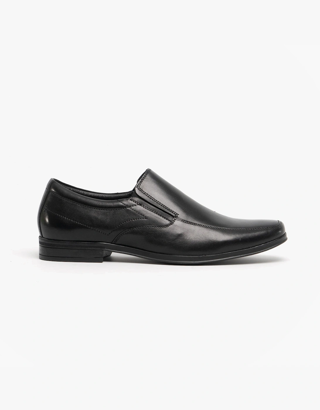 Hush Puppies Men's Hush Puppies BILLY Mens Leather Slip On Shoes Black