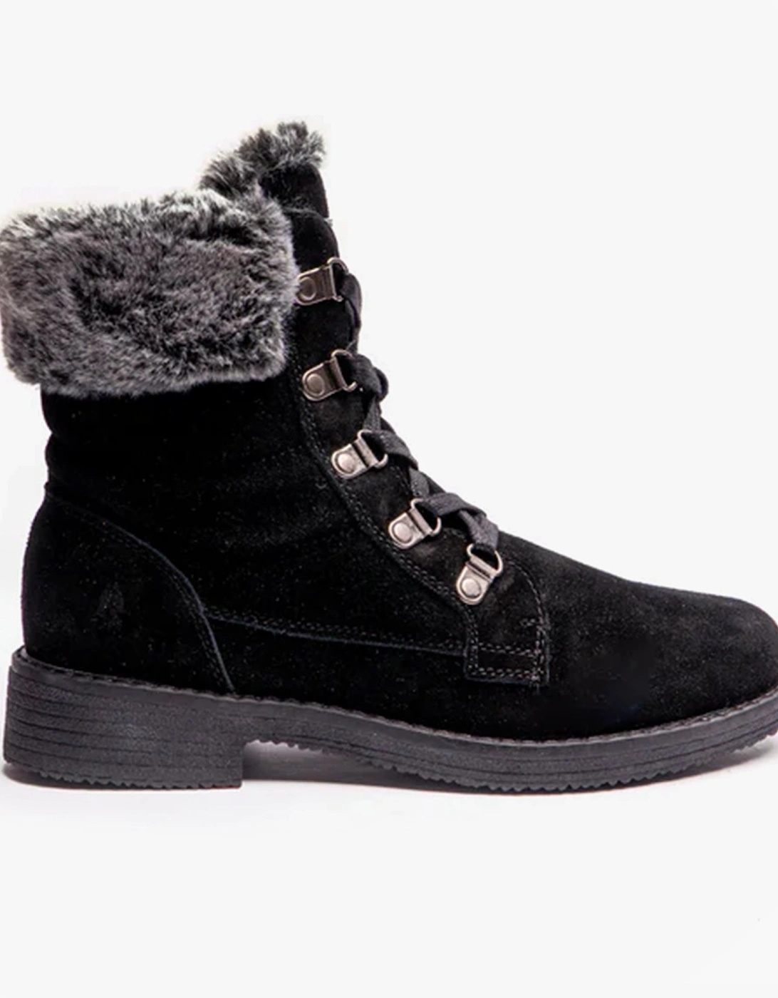 FLORENCE Womens Leather Ankle Boots Black, 7 of 6