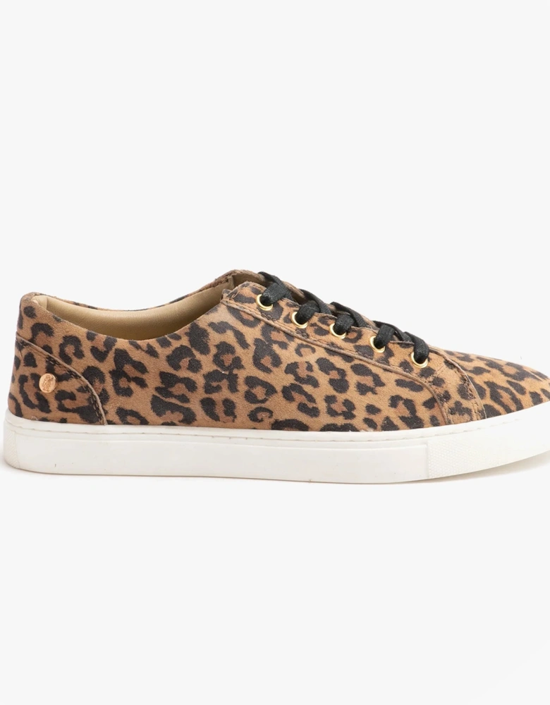 TESSA Womens Suede Casual Trainers Leopard